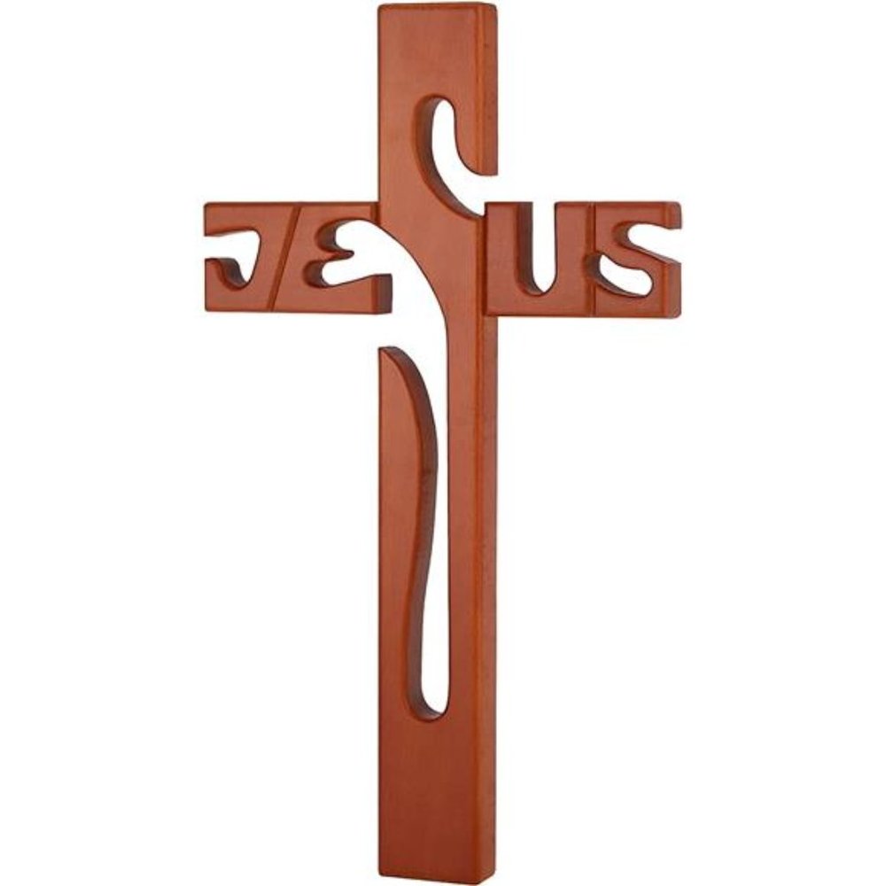 Wooden Wall Cross Home Decor, Holy Wall Hanging Cross, 15.4 inch for Home Décor